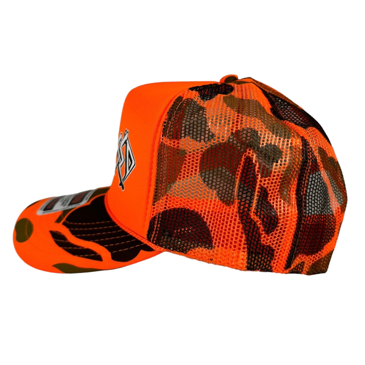 Orange Camo Trucker Hat