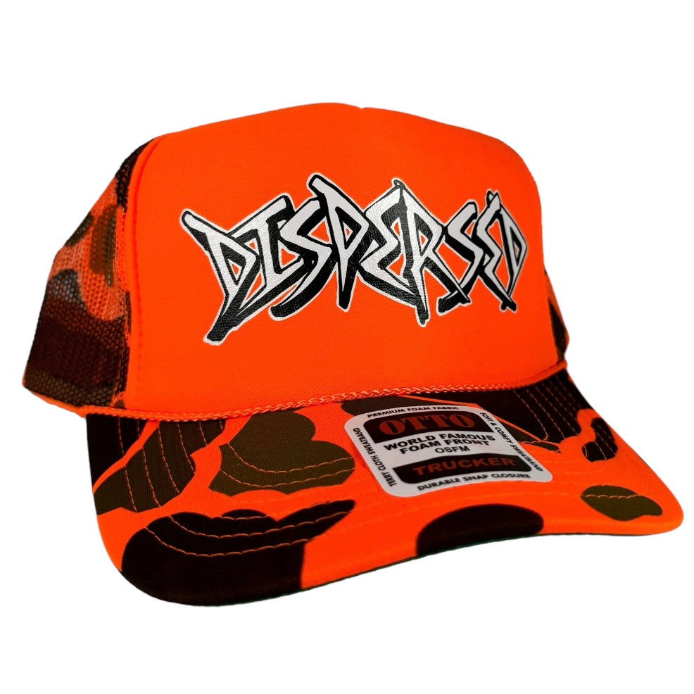 Orange Camo Trucker Hat